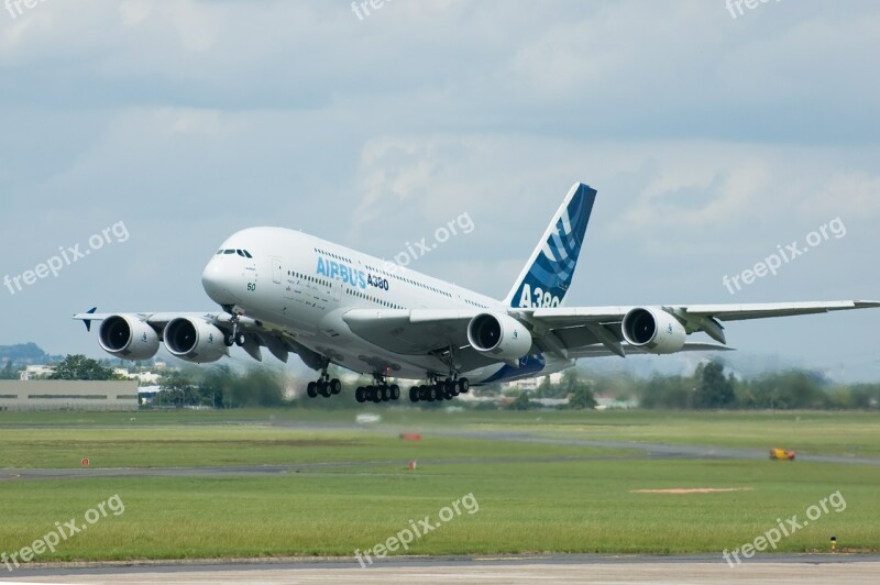 Airbus A380 Airplane Jet Runway