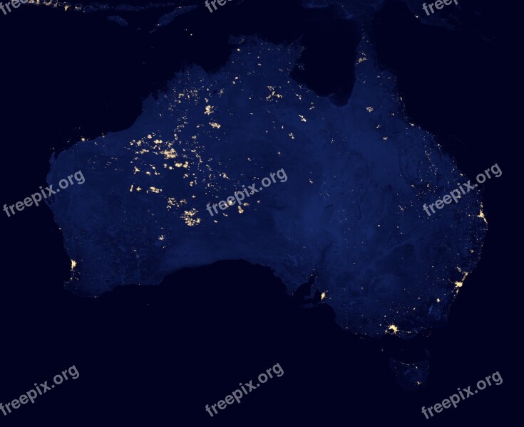 Australia Cities Lights Space Night