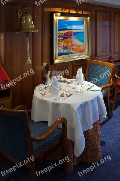 Cruise Ship Dining Room Table Chairs Cutlery