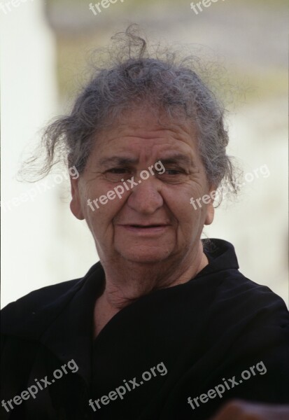 Woman Old Greece Person Greek