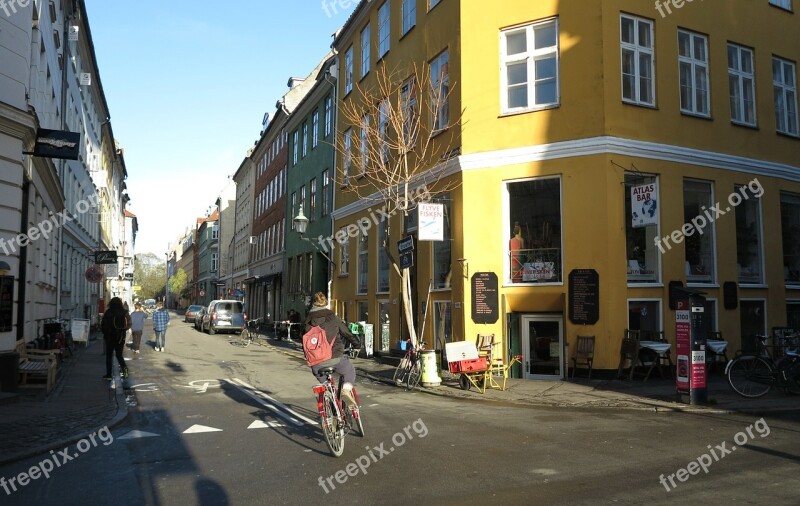 Copenhagen Cycle Cyclist Autumn Big City