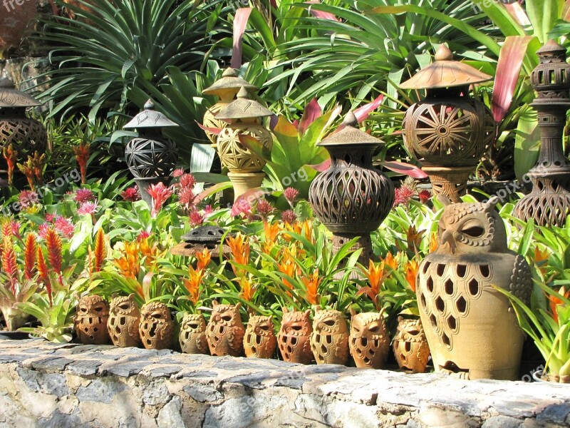 Ceramics Nong Nooch Garden Tropical Garden Decorative Ceramics Garden Sculpture