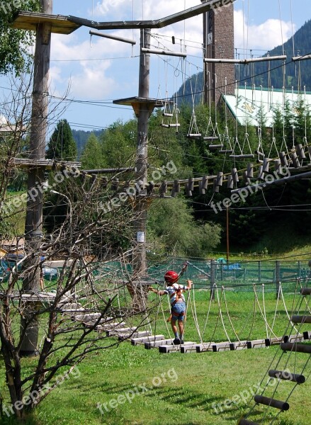 Rock Climbing Rope Child Step Bridge