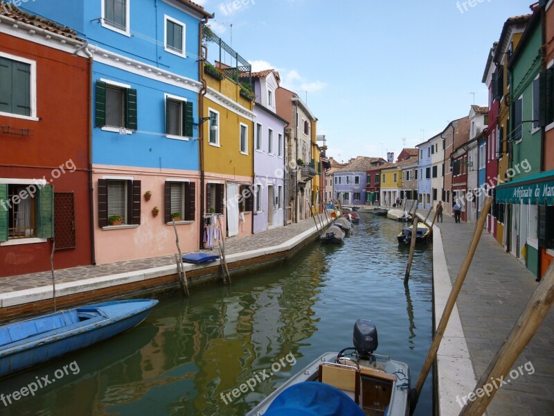 Venice Burano Burano Island Colorful Houses Free Photos