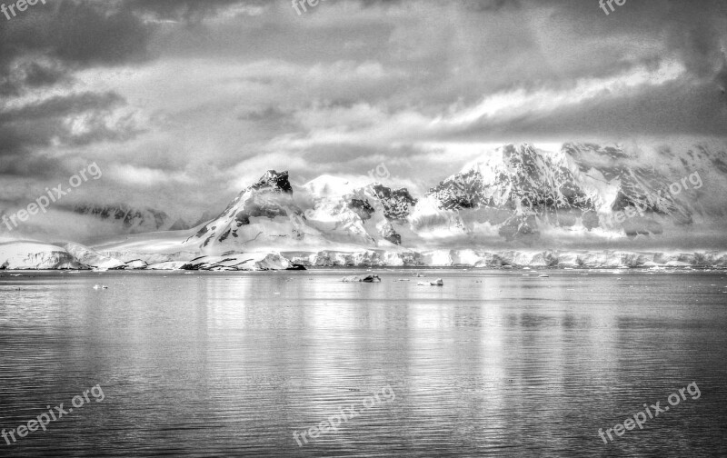 Antarctica Black And White Nature Ice South