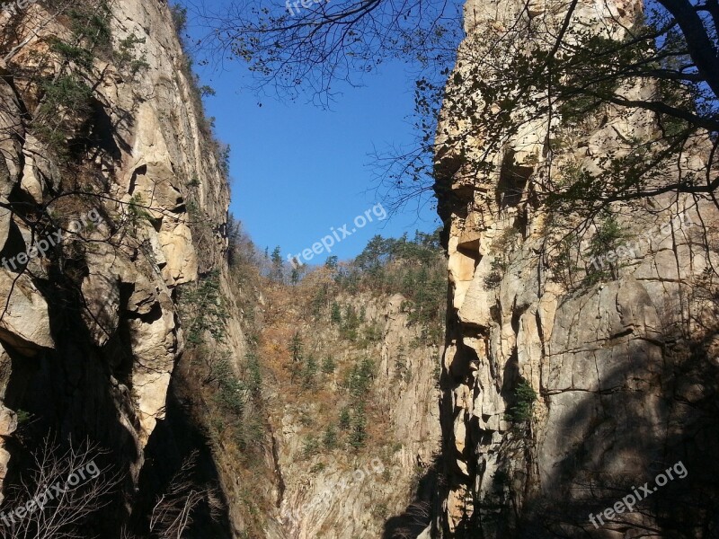 Mt Seoraksan Rock Climbing Landscape Free Photos