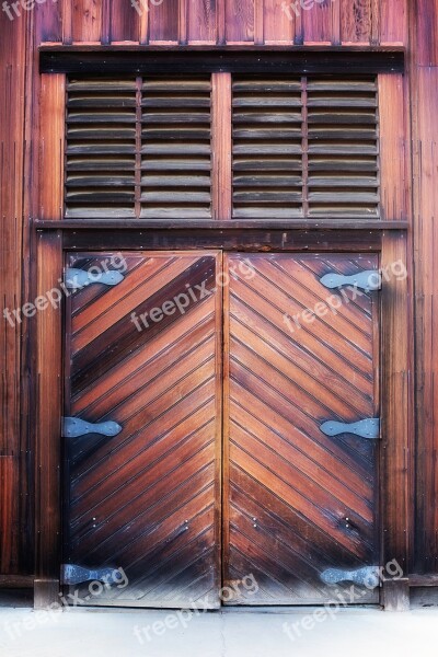 Wooden Door Brown Heavy Rustic Wooden