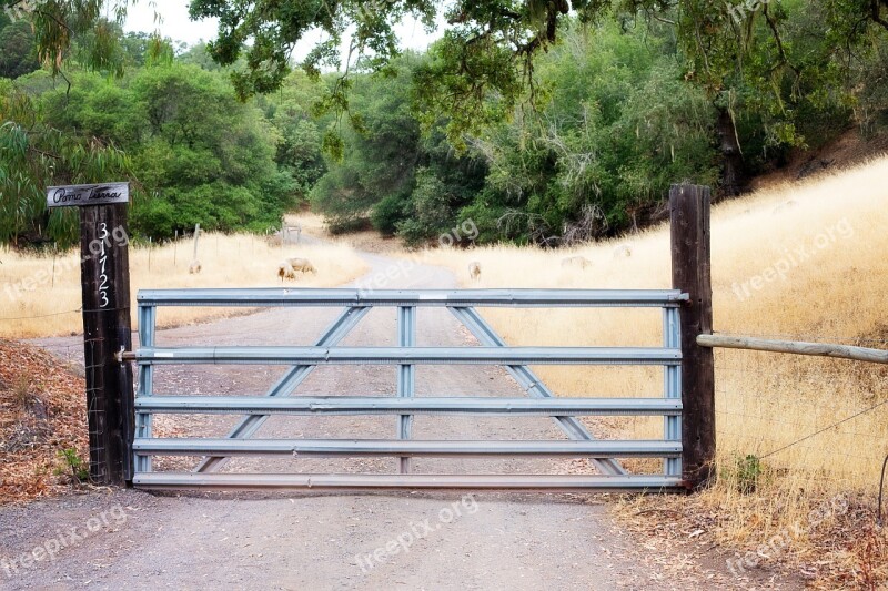 Fence Gate Rural Gate Iron Gate Country