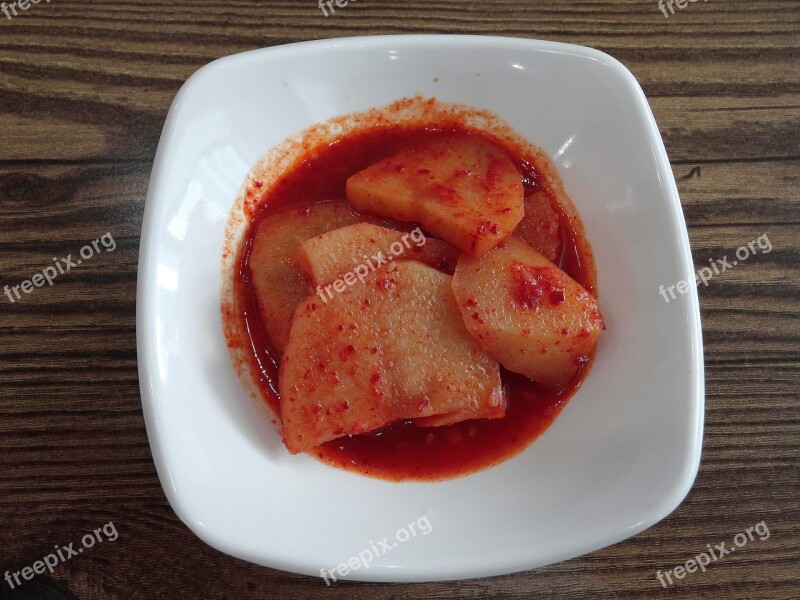 Potato Side Dish Boiled Potatoes Spicy Red Pepper Powder