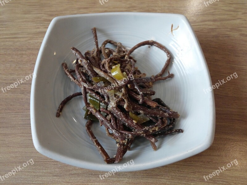 Side Dish Vegetables Bracken Korean Food Health