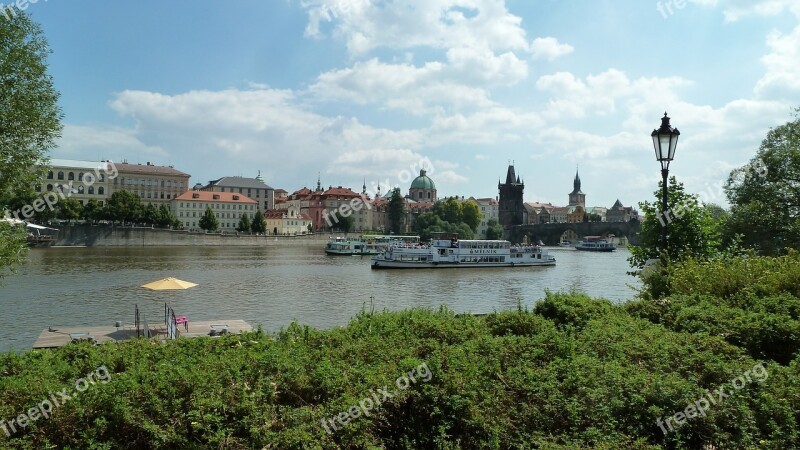 Prague Moldova Charles Bridge Free Photos