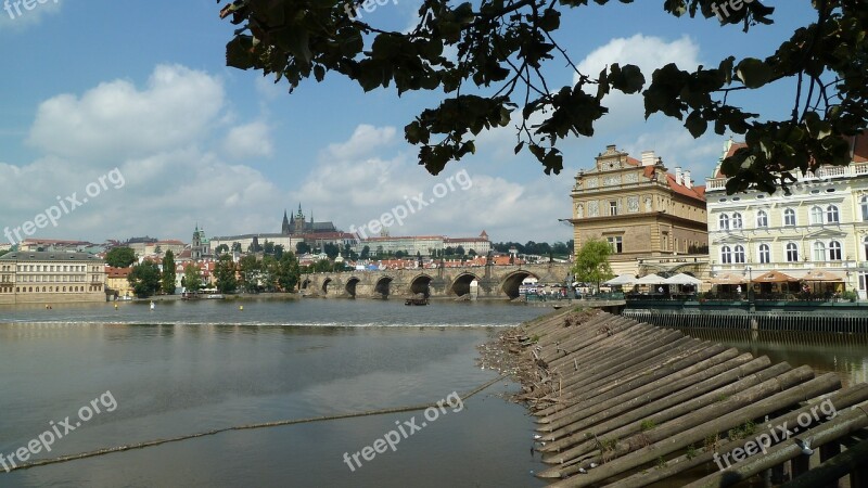 Prague Moldova Charles Bridge Free Photos