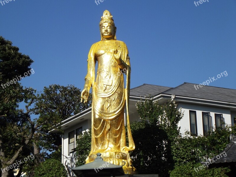 Budha Statue Gold Buddhism Temple