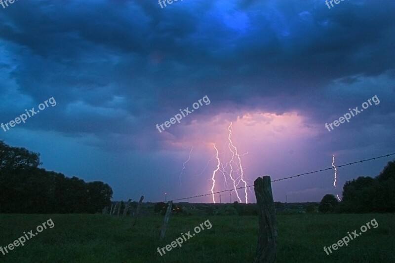 Flash Thunderstorm Storm Thunder Clouds