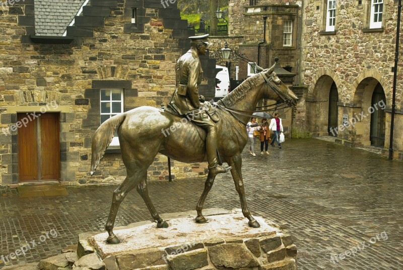 Scotland Edinburgh Castle Jumper Paved Street