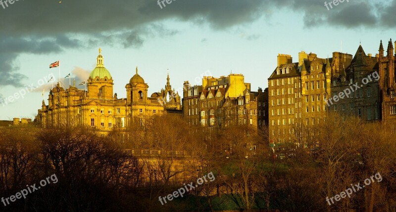 Scotland Edinburgh Façades Medieval City Free Photos