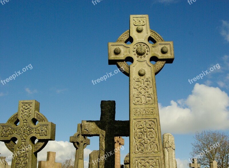 Cross Scotland Cemetery Celtic Cross Falls