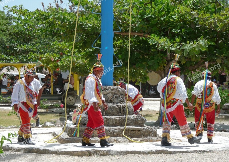 Mexico Voladores Traditions Mast Strings