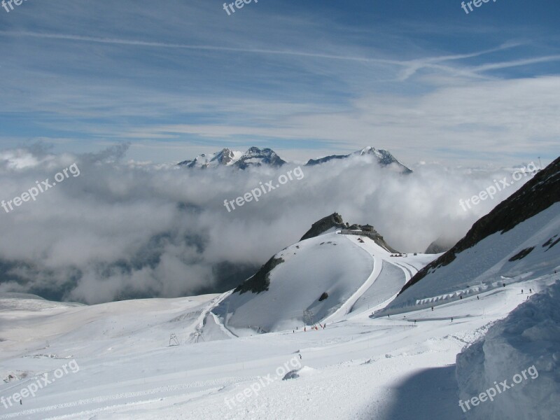 Ski Four Thousands Alpine Snow Allalinhorn