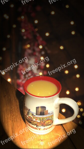 Eggnog Christmas Market Hot Drink Mulled Wine Stand Cup