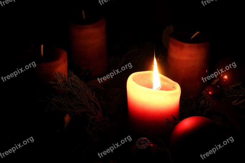 Advent Advent Wreath Christmas Candle Flame