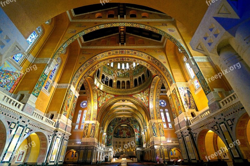 Basilica Lisieux Fresco Mosaic Gold