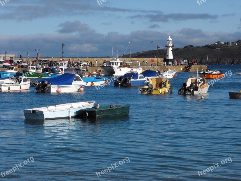 Harbour Boats St Ives Sea Blue