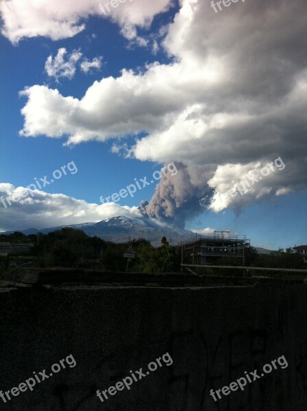 Mountain Etna Smoke Ash Free Photos