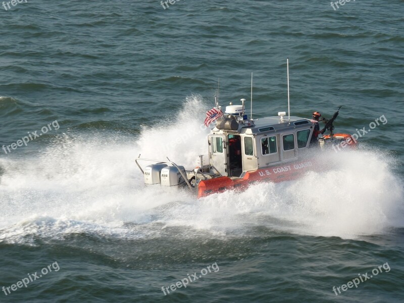 Coast Guard New York Boat Water Usa