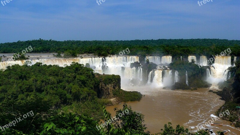 Falls Foz Do Iguaczu Brazil Free Photos