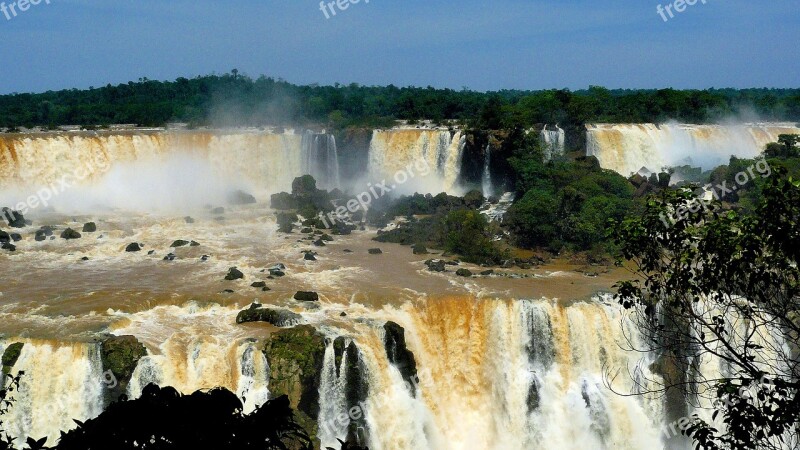 Falls Foz Do Iguaczu Brazil Free Photos