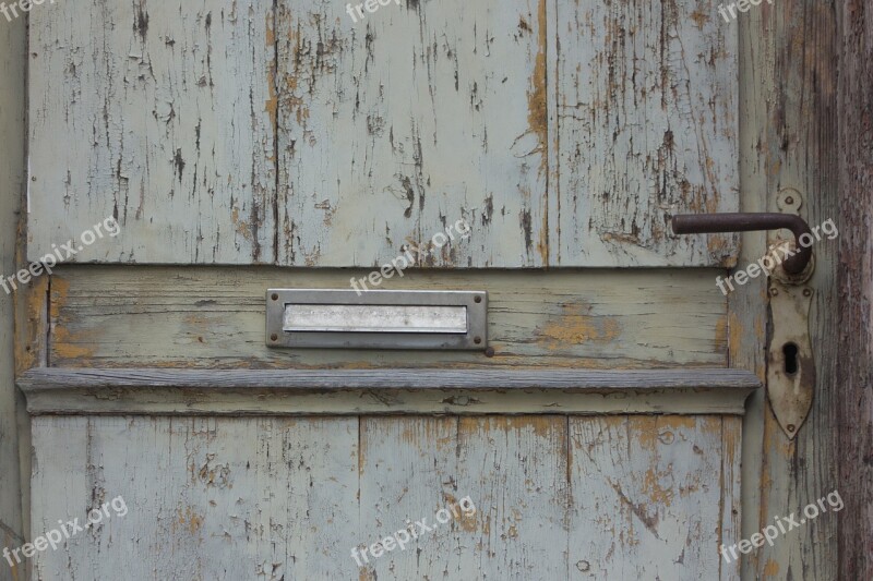 Door Mailbox Old Wood Wooden Door