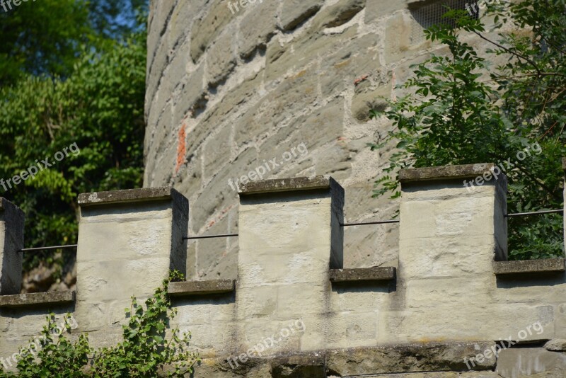 Castle Castle Wall Tower Castle Tower Middle Ages