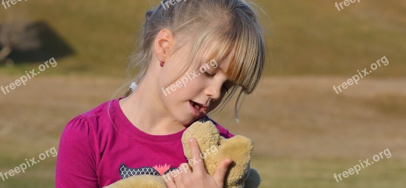 Child Girl Teddy Bear Free Photos