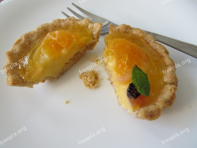 Minitarta Custard Tangerine Pastry Fruit Tangerine Tart