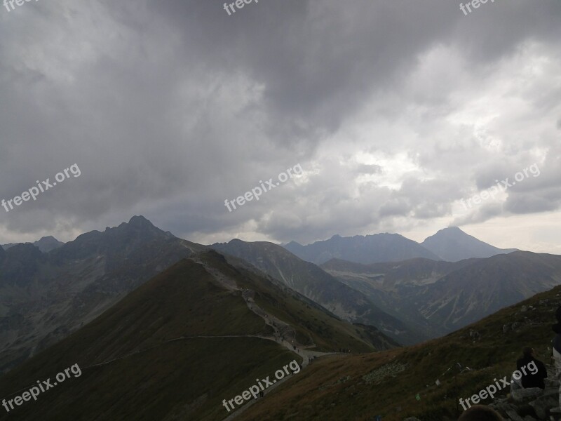 Clouds Mountains Tatry Landscape Sky