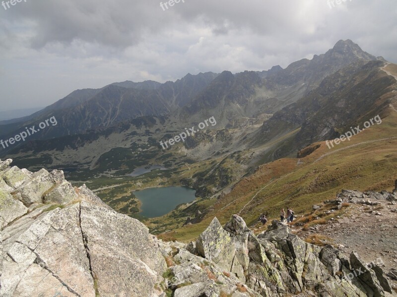 Mountains Rocks Lake View Landscape