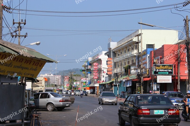 Thailand Phuket Street Traffic Cars