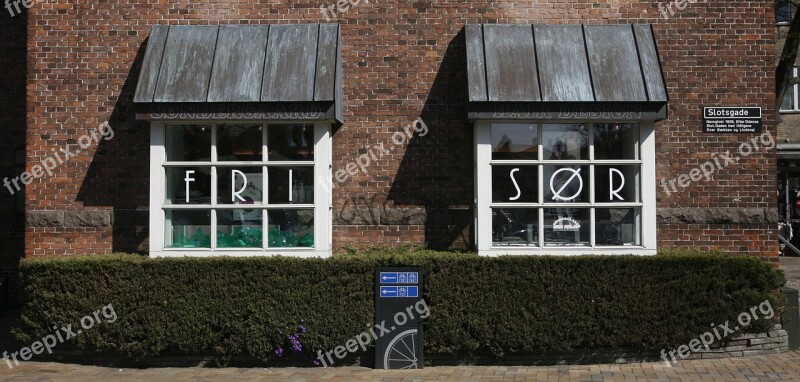 Hairdressing Odense Window Facade Denmark