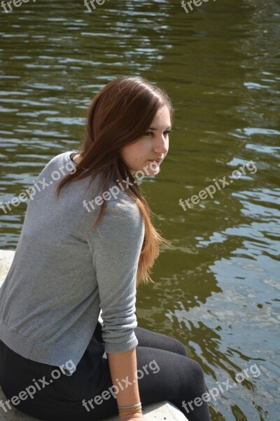 Girl Pretty Nature Brown Hair Eyes