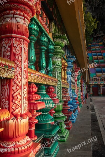 Columns Colourful Colour Color Colorful