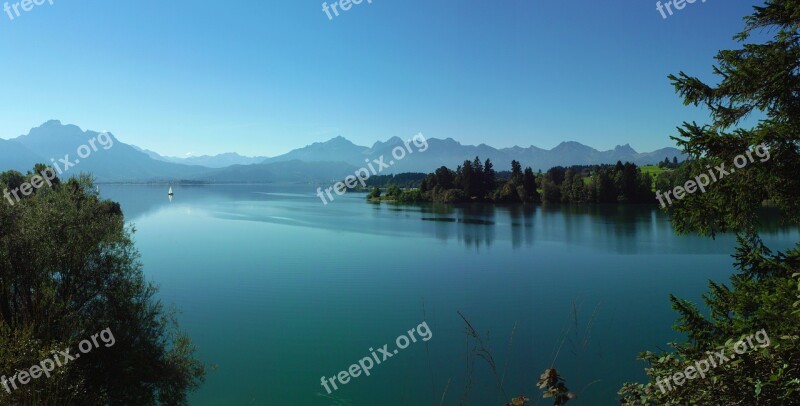 Bavaria Allgäu Lake Lake Forggensee Landscape