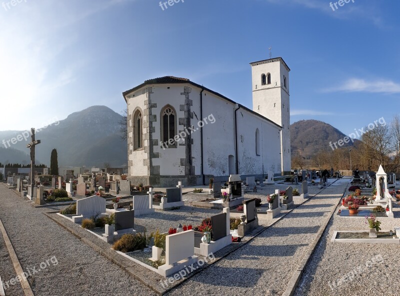 Church Graveyard Landscape Cemetary Churchyard