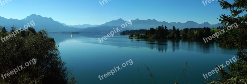 Bavaria Allgäu Lake Lake Forggensee Landscape