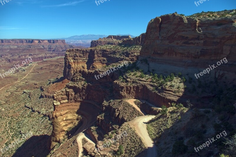 Rod Into Shafer Canyon Canyonlands National Park Mesa