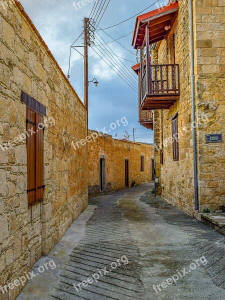 Cyprus Arsos Village Street Houses