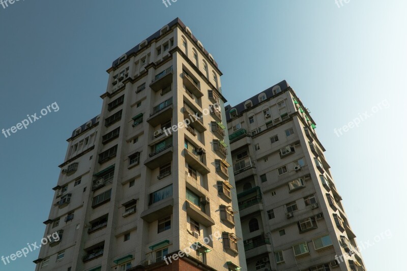 Taiwan Tainan Asia Building Blue Sky