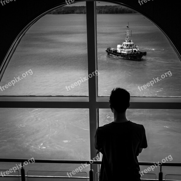 Boat Peaceful Water Sea Nature