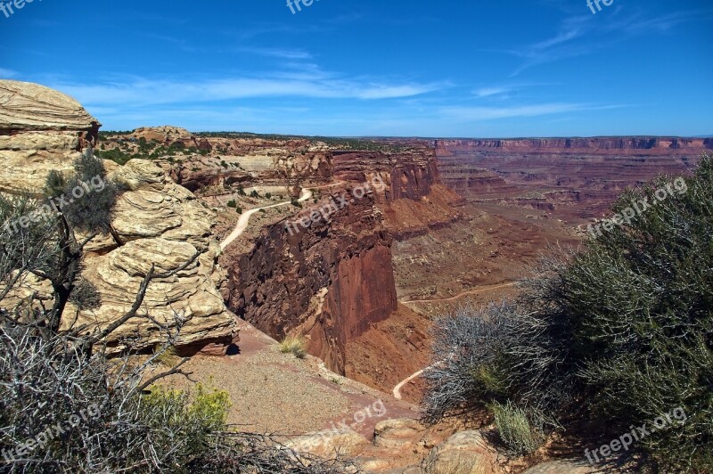 Shafer Canyon Road Vista Desert Canyonlands National Park