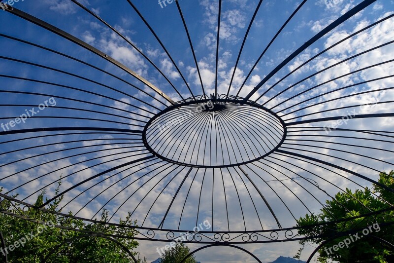 Pavilion Sky Clouds Architecture Garden